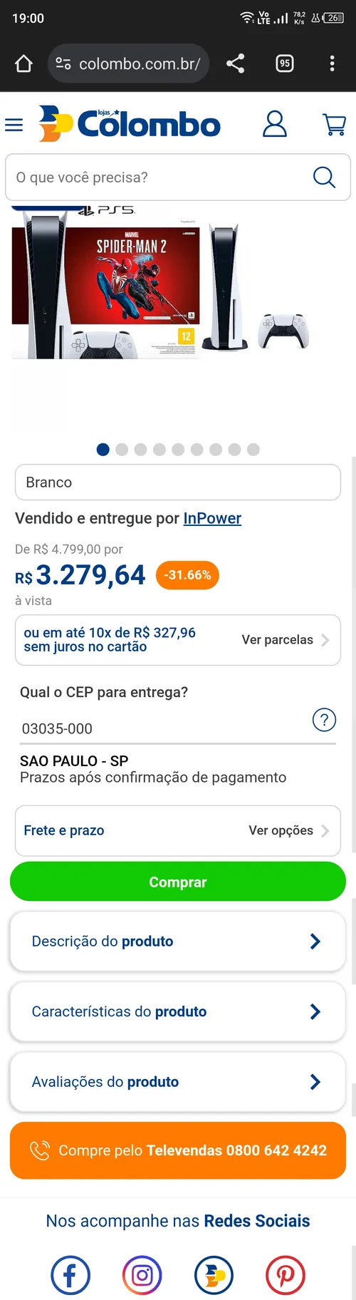 Imagem na descrição da promoção