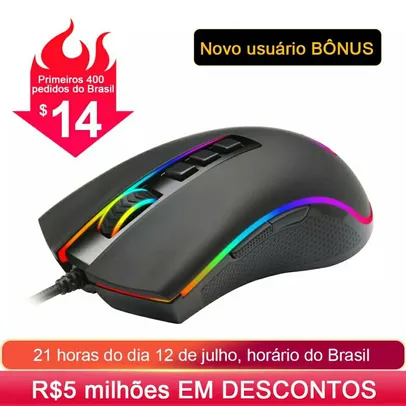 [NOVOS USUÁRIOS] Mouse Redragon Cobra M711 | R$78