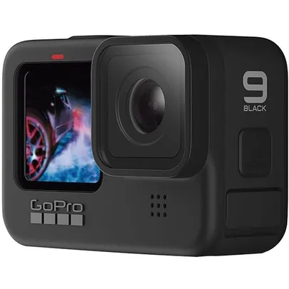 Câmera GoPro HERO 9 Black à Prova D'água com LCD Frontal Vídeo em 5K Foto de 20 MP Transmissão Ao Vivo em 1080p Webcam Hypersmooth 3.0