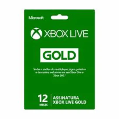 Xbox Live Gold 12 meses - R$95,83