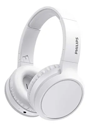 Headphone PHILIPS bluetooth over-ear com microfone, reforço de graves e energia p/ 29h | Branco