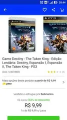 Game Destiny - The Taken King - Edição Lendária: Destiny, Espansão I, R$ 10