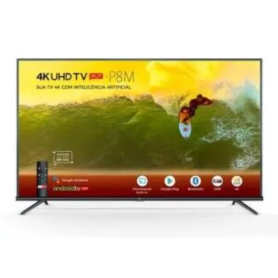 Smart TV LED 65´ 4K TCL, Android TV, 3 HDMI, 2 USB, Bluetooth, R$ 2999