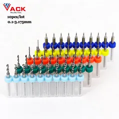 Kit 10 brocas para circuito impresso, de 0,1 a 1,2mm | R$2,13