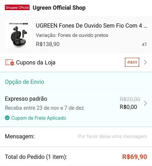 Imagem na descrição da promoção