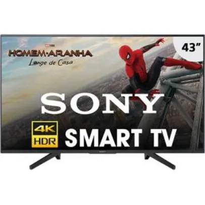 TV LED 43" Sony KD-43X705F Ultra HD 4k com Conversor Digital 3 HDMI 3 USB Wi-Fi Miracast - Preta