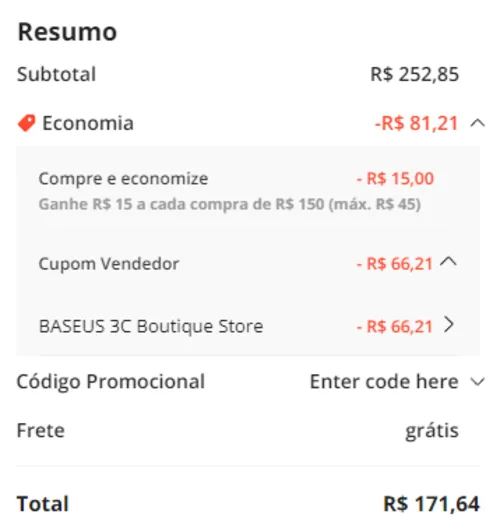 Imagem na descrição da promoção