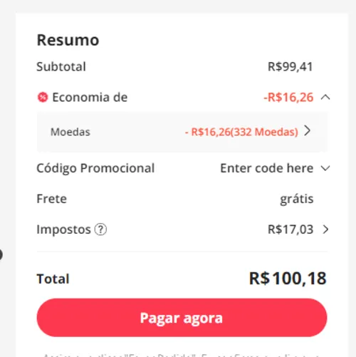 Imagem na descrição da promoção