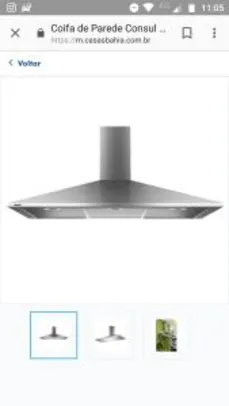 Coifa de Parede Consul Piramidal CA090BR Inox - 90 cm (MG Esgotado) 110V - R$289,00