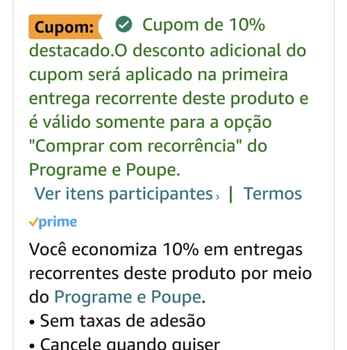 Imagem na descrição da promoção