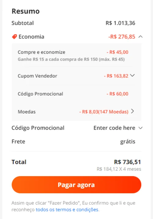 Imagem na descrição da promoção