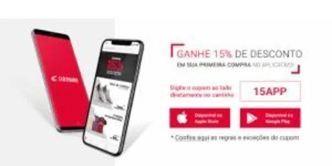 15% OFF na Primeira Compra no App da Centauro