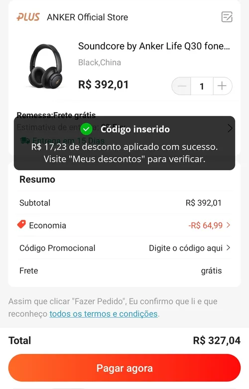 Imagem na descrição da promoção