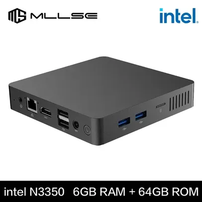 [Taxa Inclusa/Moedas] Mini PC MLLSE, CPU N3350, 6GB RAM / 64GB SSD, Windows 10 