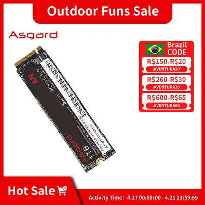 Asgard M.2 Ssd Pcie Nvme 1tb R: 3300Mb/s W:2700Mb/s 