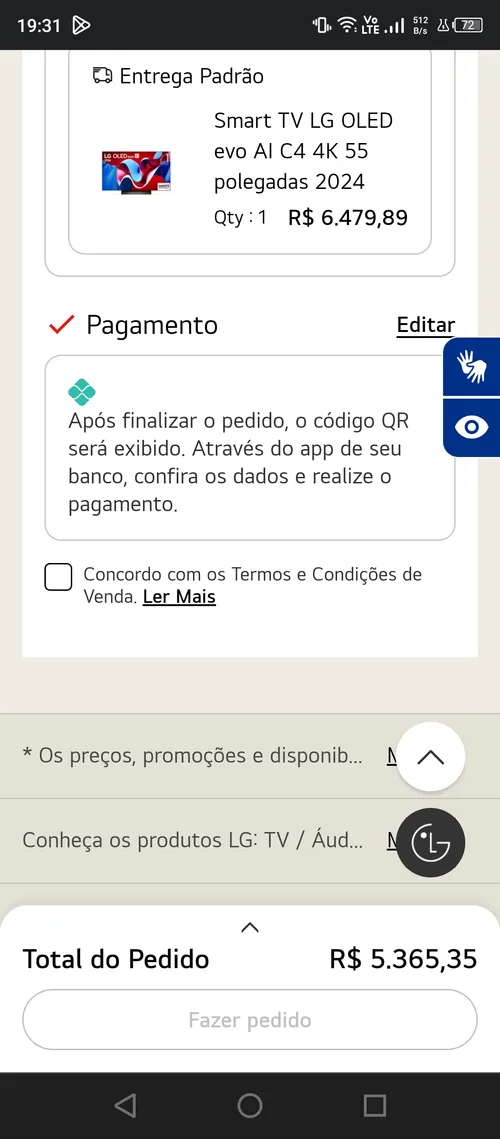 Imagem na descrição da promoção