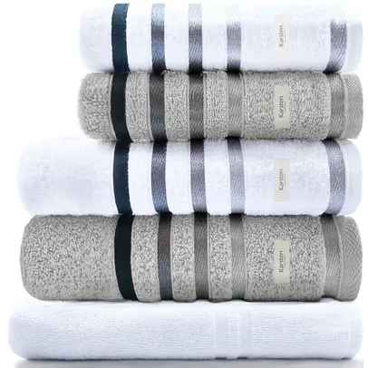 Saindo por R$ 134: Jogo de toalhas Banhão Gigante Karsten Lumina 5 Peças - Fio Penteado | R$134 | Pelando
