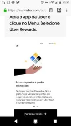 Uber Rewards | Descontos no Uber Eats e outras vantagens