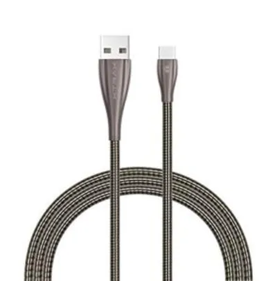 Cabo USB C 1,0m ponta de alumínio, Xtrax, Cinza R$ 33