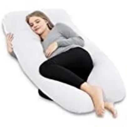 [PRIME] Travesseiro Minhocão com Capa, Fibrasca, Branco, 150x21x15 cm