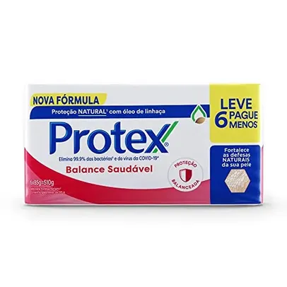 [REC/+ POR - R$9,08] Sabonete em Barra Protex Balance Saudável 85g 6 unidades