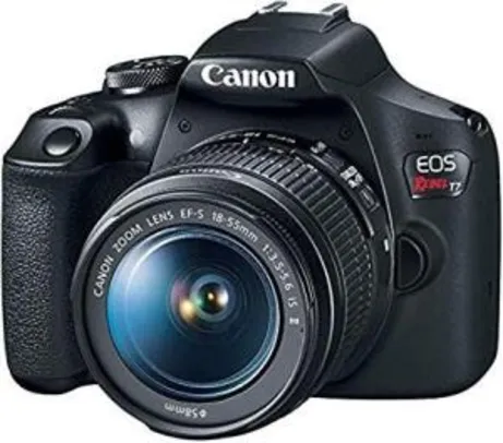 Câmera Digital EOS T7 Ef-S 18-55 F/3.5-5.6 Is II, Canon, Preto R$1.599