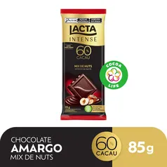 [SP / Regional] Chocolate Lacta Intense Amargo 60% Cacau Mix De Nuts 85g