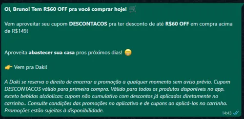 Imagem na descrição da promoção