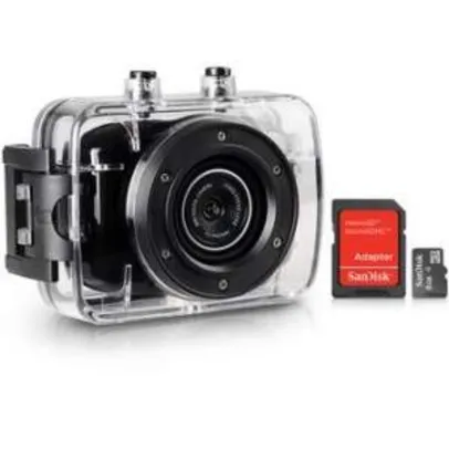 [Walmart] Câmera e Filmadora ONN 5MP HD LCD2 Preta + Cartão de Memória SanDisk 8GB por R$ 118