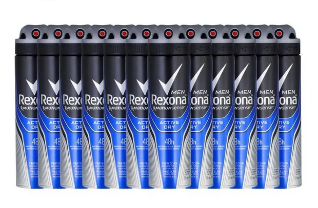 Desodorante Antitranspirante Aerosol Rexona 12 Unidades Men Motionsense | R$ 115