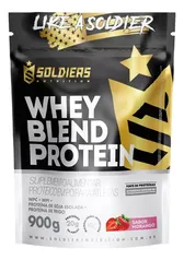 Whey Blend Protein Concentrado e Isolado - 900g - Sabor Morango - Soldiers Nutrition - R$ 58,01