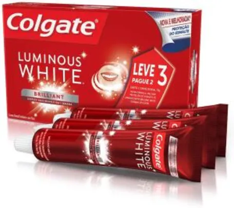 [PRIME] Creme Dental Colgate Luminous White Brilliant Mint 70G Promo Leve 3 Pague 2