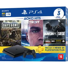 Console Playstation 4 Slim 1TB Hits Bundle + Controle Dualshock 4 - PS4