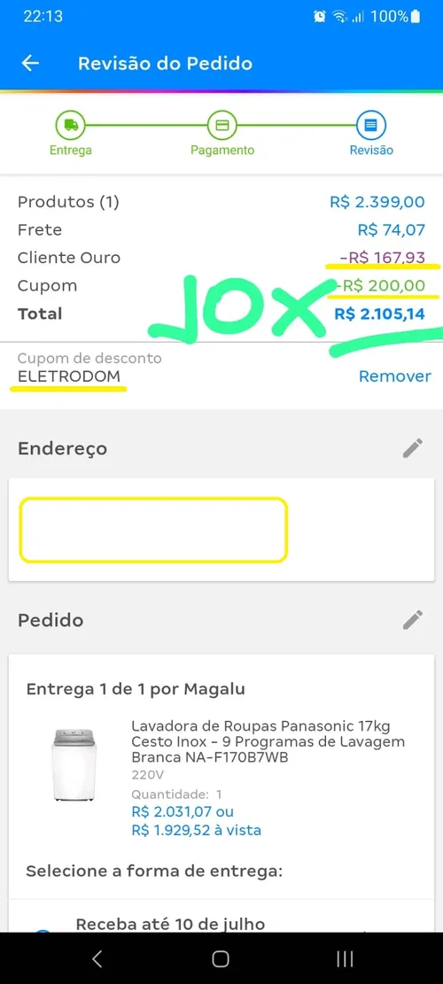 Imagen na descrição da promoção