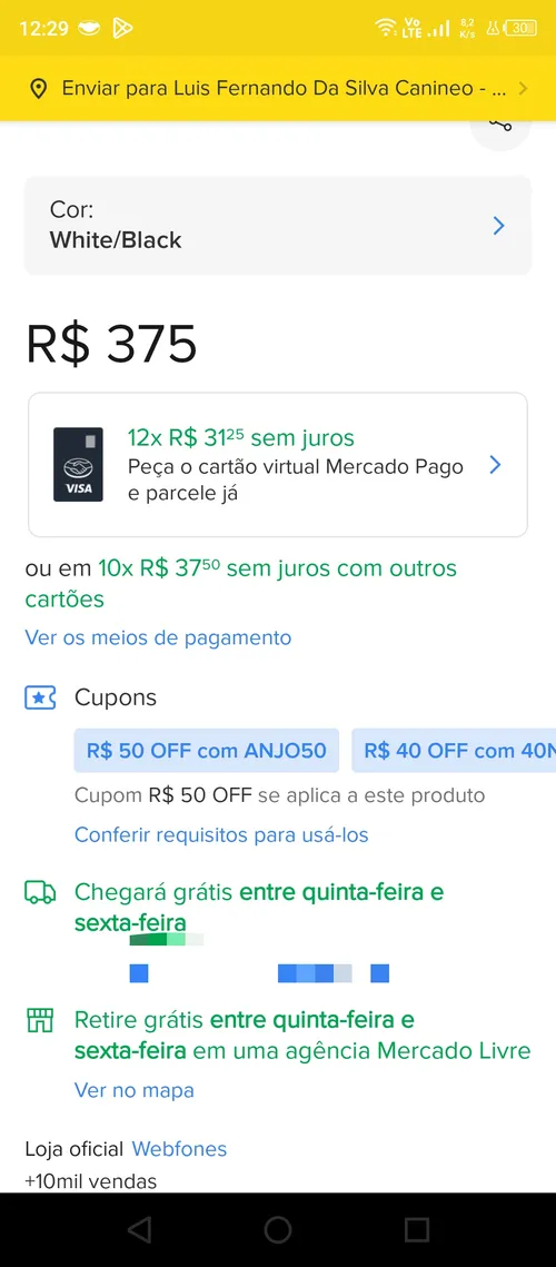 Imagem na descrição da promoção