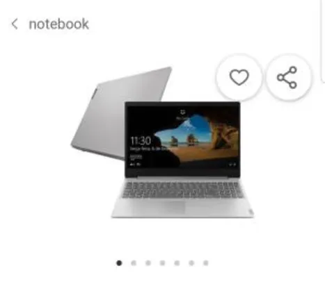 Notebook Lenovo Ideapad S145 8ª Intel Core I5 8GB 1TB HD Tela 15,6" Windows 10 - Prata
