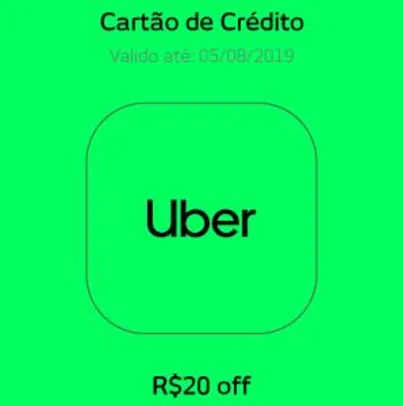 [Next] R$20 off para uma viagem de Uber em Agosto