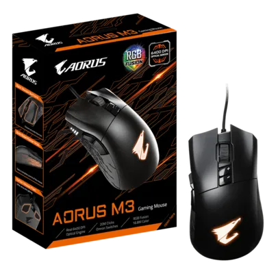 Mouse Gamer Gigabyte Aorus M3 6400 DPI RGB USB | R$175