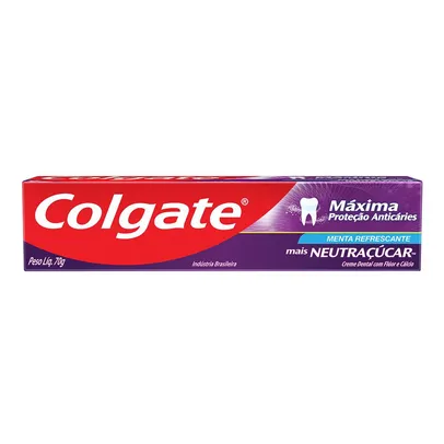 Creme Dental Colgate Máxima Proteção Anticáries mais Neutraçúcar 70g