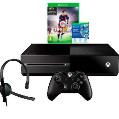 [Americanas] Console Xbox One 1TB + Game FIFA 16 (Via Download) + Headset com Fio + Controle Wireless por R$ 1430