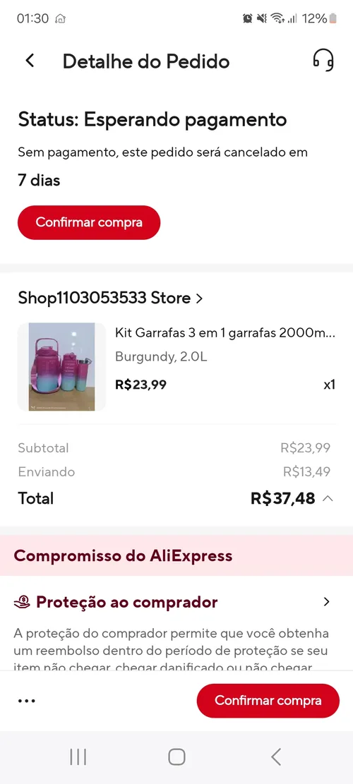 Imagem na descrição da promoção