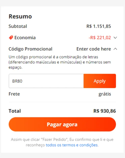 Imagem na descrição da promoção