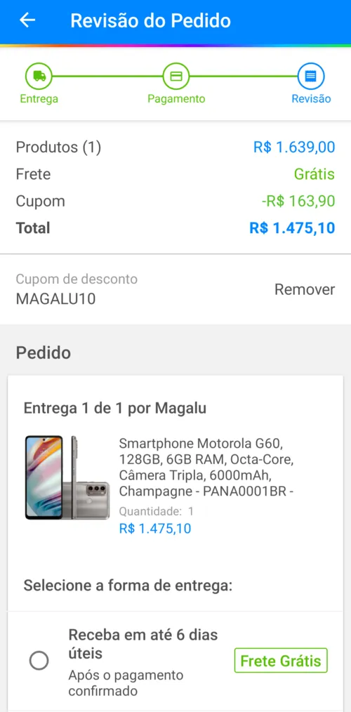 Imagem na descrição da promoção