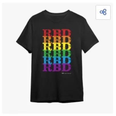 Camiseta RBD - RBD COLORS LOGO - Preta