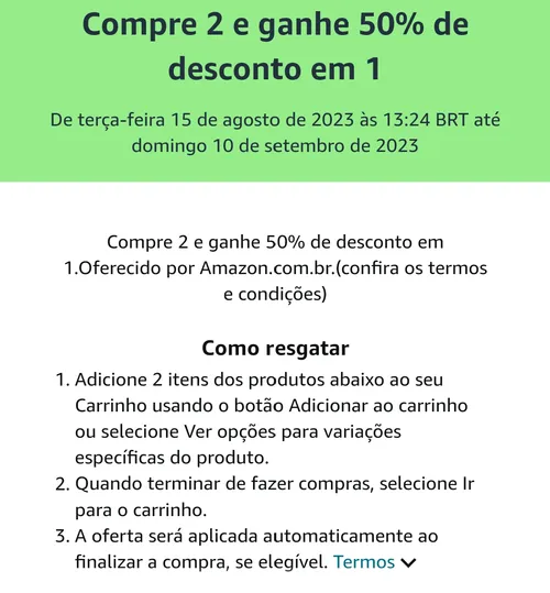 Imagem na descrição da promoção