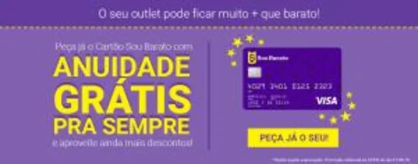 Cartão Sou Barato com anuidade grátis para sempre