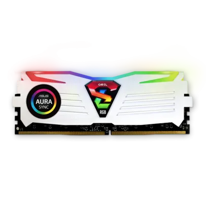 Memória DDR4 Geil Super Luce RGB, 8GB 3000MHZ, White,  GALWS48GB3000C16ASC