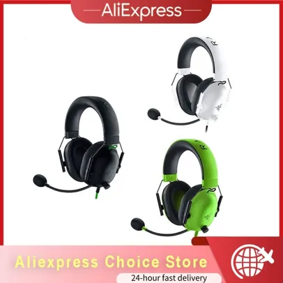 Razer-BlackShark V2 X Wired Headset, Esports Headset, Cancelamento de Ruído Passivo Avançado, 7.1 Surround Sound, Microfone Cardióide Hyperclear