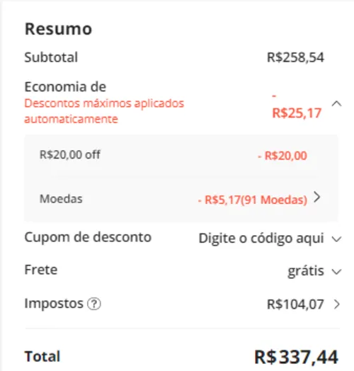 Imagem na descrição da promoção