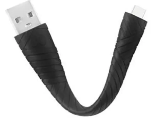 Cabo em silicone flexível 12cm, USB-C (tipo C)